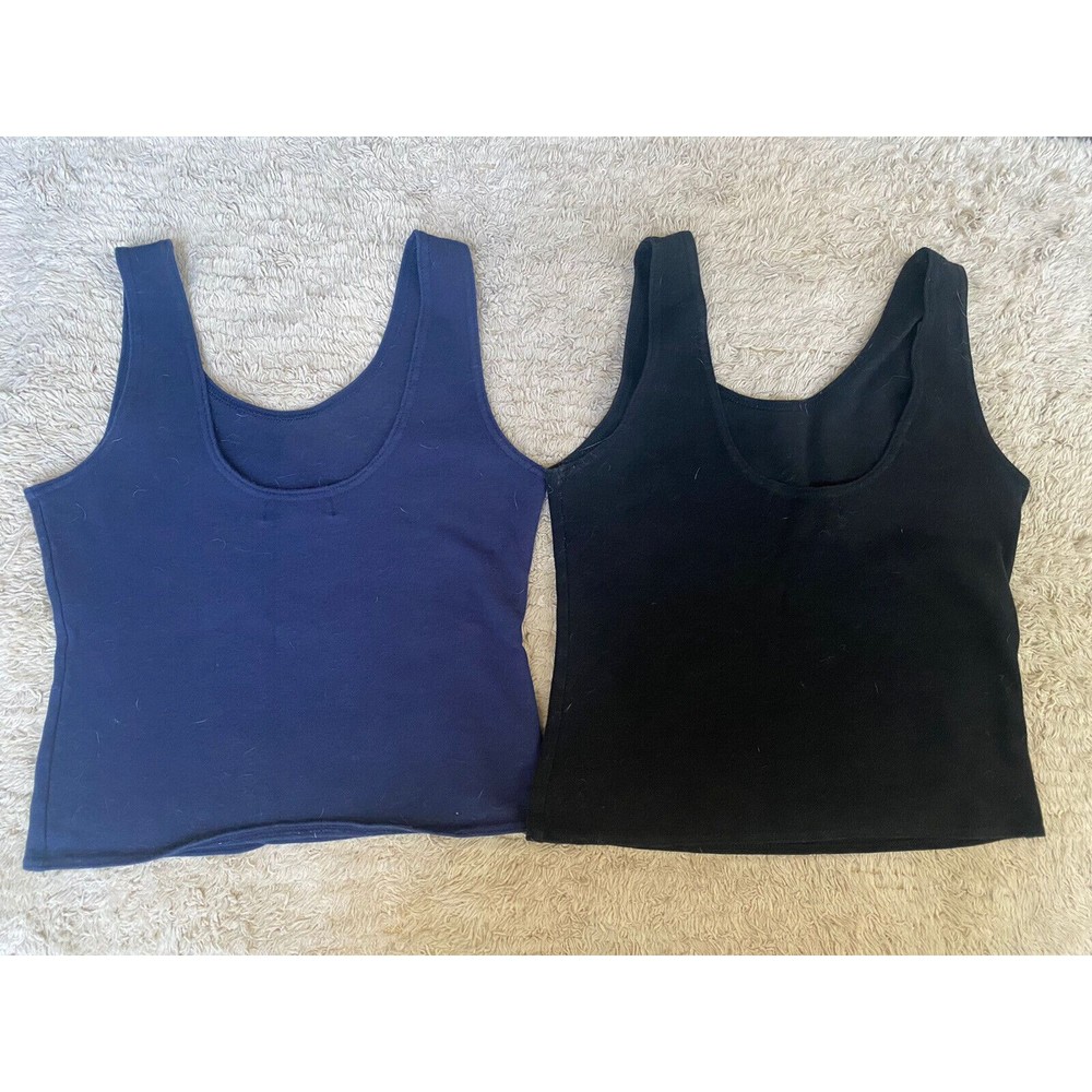 *TWO* 1990’s Commotion crop tops - Navy, Black, Size Medium - Picture 2 of 6